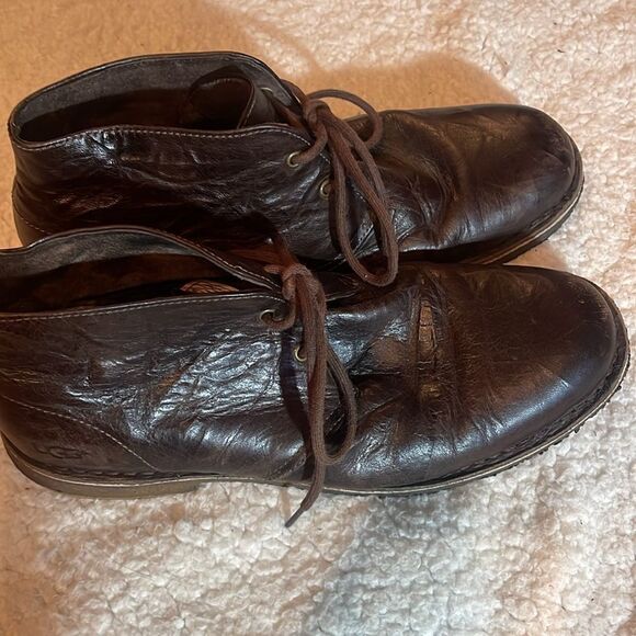 Ugg mens leather boots size 11 - Picture 2 of 11